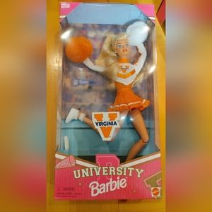 1996 Virginia University Cheerleader Blonde Barbie Doll sealed